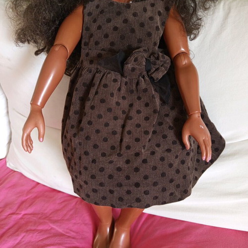 Baby cotton dress brown 6-12 months -  10,00 - Vendora.cy