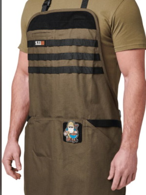 5.11 Tactical Grill Master Apron, green, with patch