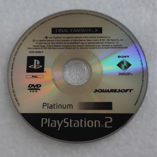Final Fantasy X Platinum PS2 used, disc only without case