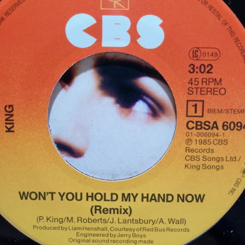 King Won't You Hold My Hand Now 45 RPM vinyl single used