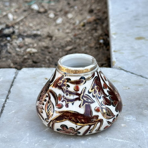 Handmade Ikaros Rhodes Ceramic Vase used, handpainted decorative
