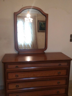 Mahogany dresser used with mirror