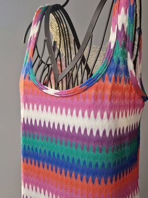 Zic Zac Maxi Dress like new, multicolor, lace open back, wide fit