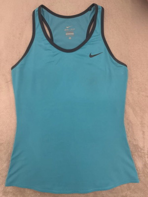 Nike sports tank tops, pack of 2, small sizes, pink and turquoise
