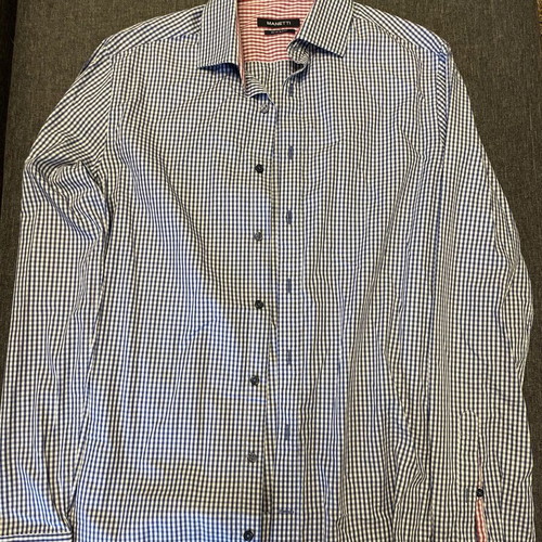 Manetti Checked Slim Fit Shirt like new, easy iron