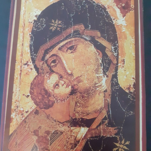Wooden handmade religious icon new, 39x28 cm, decoupage