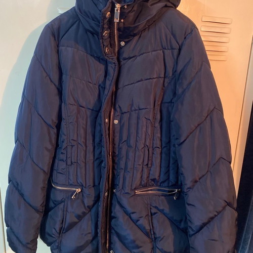 Children's jacket new, blue, with hood large