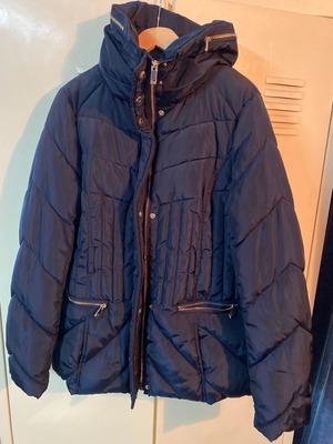 Children's jacket new, blue, with hood large