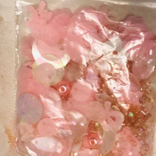 Pink sequins No 10 for embroidery and jewelry new
