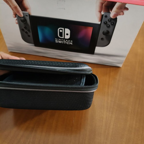 Nintendo Switch used with gray joy-con, model HAC-001, complete set