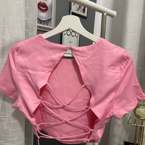 Zara crop top pink like new, size S