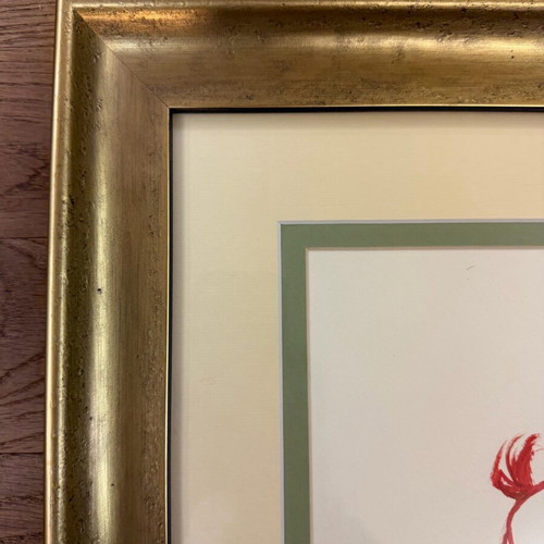 G. Stathopoulos artwork Goat in frame like new