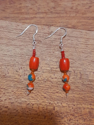 Silver earrings 925 with semi-precious stones new