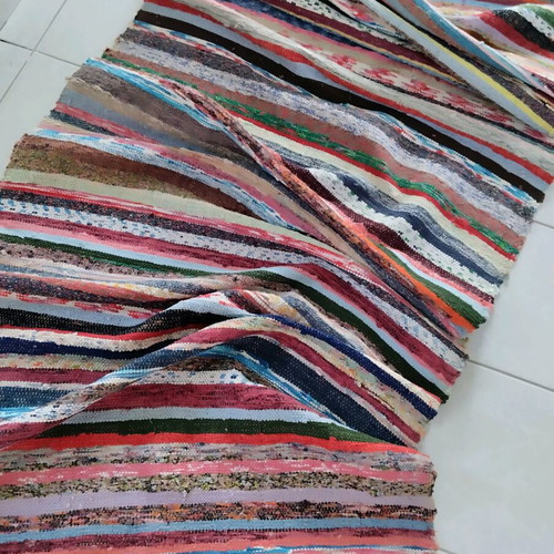 Cotton traditional woven rug new 350x90 cm