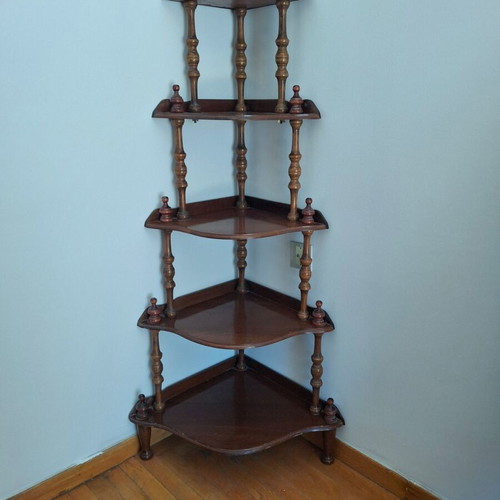 Classic Wooden Corner Shelf like new, height 125 cm, Victorian style