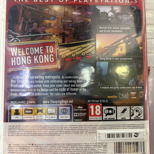 Sleeping Dogs PS3 game brand new