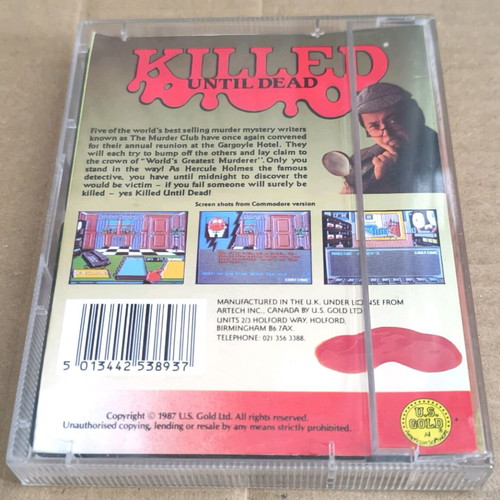 Killed Until Dead Amstrad cassette like new, complete in box