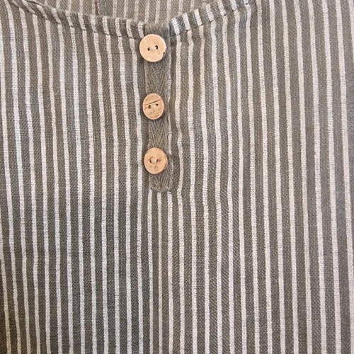 Made in Italy women's dress like new, white and gray, size L