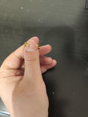 Adjustable stainless steel ring gold tone like new