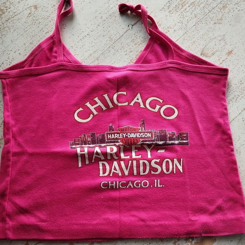 Vintage Harley Davidson pink crop-top like new