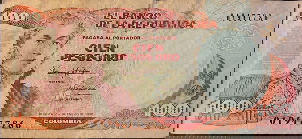 ΧΑΡΤΟΝΟΜΙΣΜΑ COLOMBIA 100 PESOS [1990]