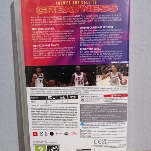 NBA 2k23 Nintendo Switch game cover used, promo display only