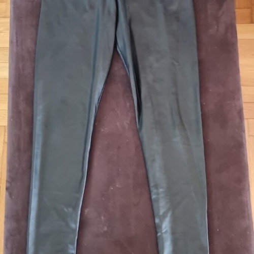 Shein women's shiny leggings size M like new, black