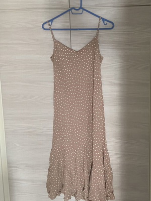 Marks & Spencer dress like new, 100% viscose, white and beige, size L