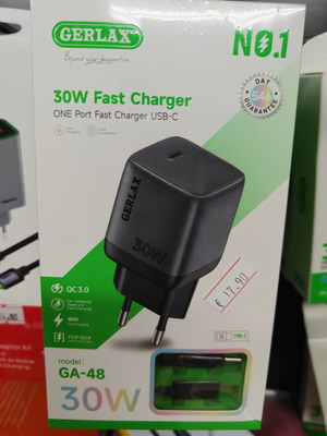 Fast Charging 30W Charger Set with Type C Cable