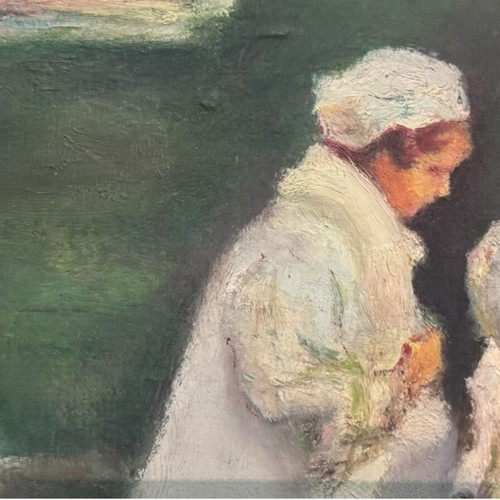 Painting The Lake of Swans oil on hardboard like new