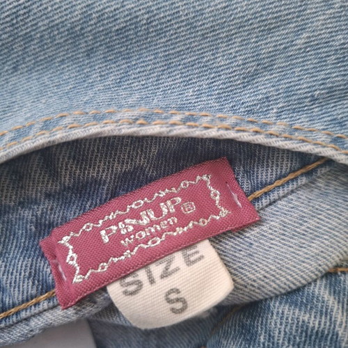Denim pinup salopette dress like new, light blue