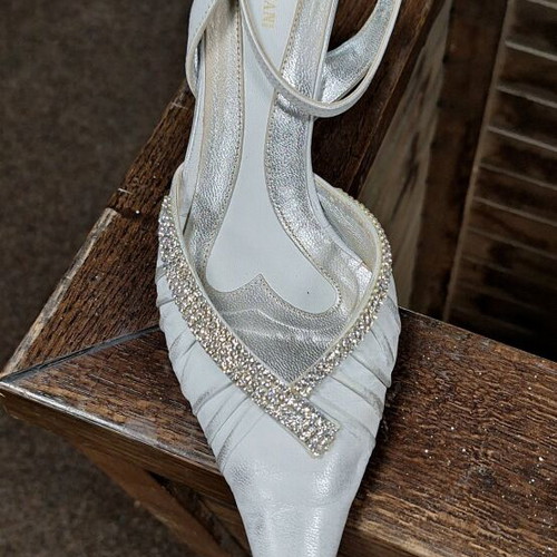 Artisti Romani Athens silver pumps with rhinestones, like new, size 40