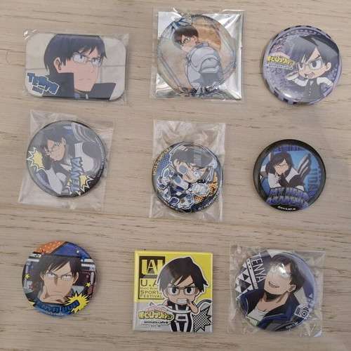 Can badges My Hero Academia Tenya Iida καινούργια, μπλε