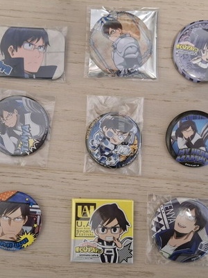 Can badges My Hero Academia Tenya Iida καινούργια, μπλε