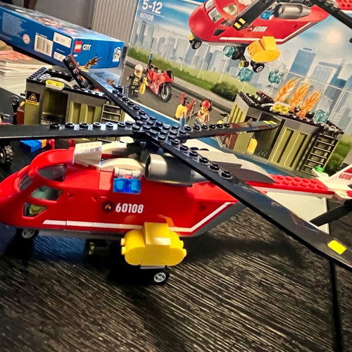 Lego City Fire Helicopter 60108 like new