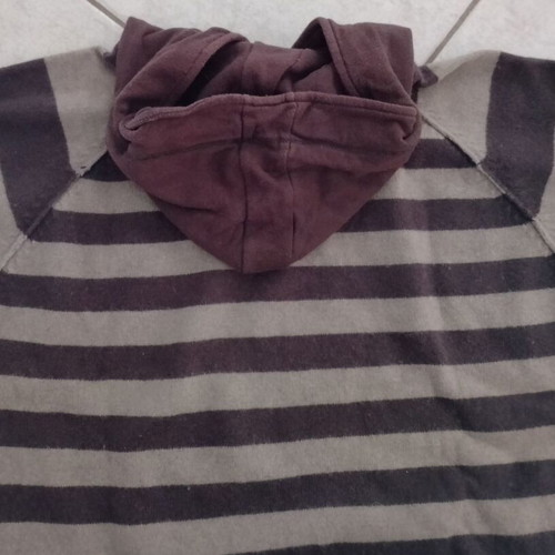 Springfield SPF men's striped hoodie sweater used, beige and brown, XL