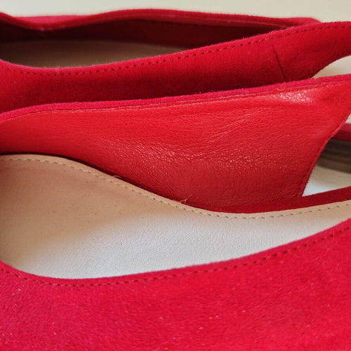 Red ballerina flats, size 40, 25 cm insole