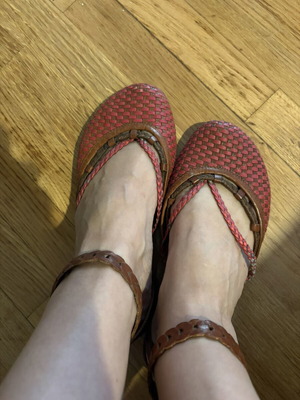 Miss Sixty leather sandals used, size 39, red