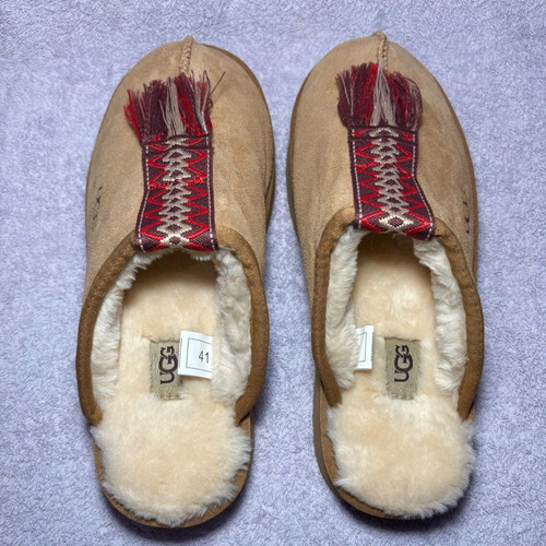 UGG Tasman Winter House Slippers New, Chestnut Suede with Tassels