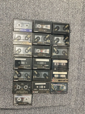 BASF Emtec chrome cassettes used, pack of 19, recorded in good condition