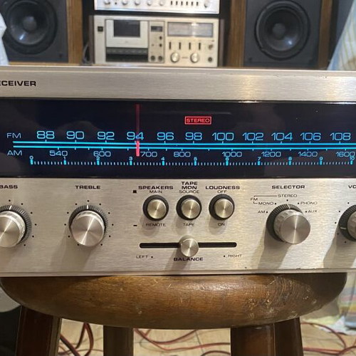 Superscope R-1220 vintage stereo amplifier used, designed by Marantz