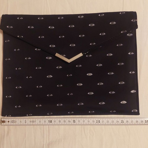 Achilleas Accessories envelope bag with eye pattern, dark blue