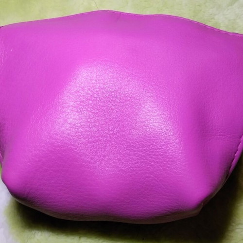 Women's leather handbag like new, pink and gold