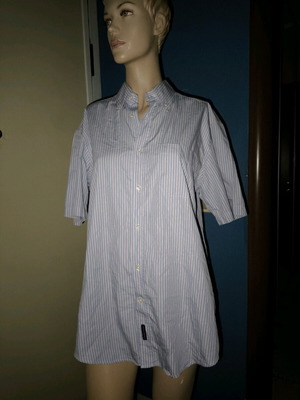 Oxford Company shirt size L like new, white and blue
