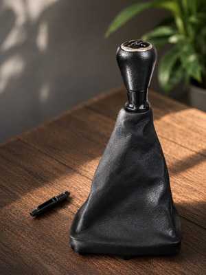 Gear Shift Lever 5-Speed with Boot and Black Pommel new