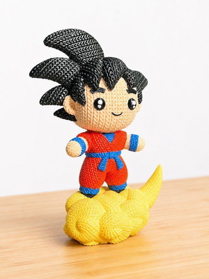 Son Goku crochet figure on magic cloud, Dragon Ball