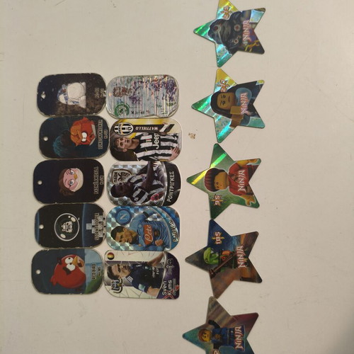 Collectible Tags Pack with Footballers, Lego Ninjago Stars & Angry Birds