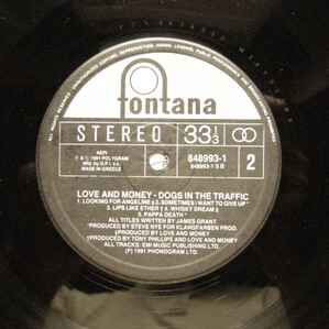 Love and Money Dogs in the Traffic LP used, folk