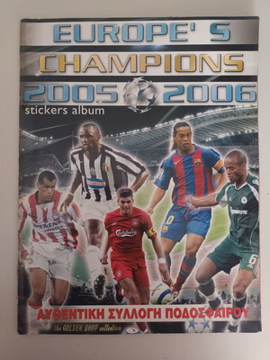 Europe Champions 2005-2006 sticker album collection used