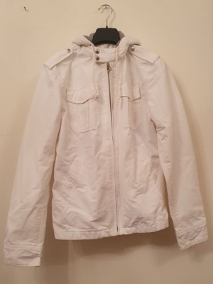 United Colors of Benetton white jacket with hood, size S